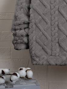 SHEIN 适合青少年男孩的休闲拼接毛绒连帽卫衣，冬季服装，秋季服装，所有儿童服装，秋季上衣