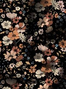 EMERY ROSE 大码女式碎花V领休闲开襟衬衫，适合夏季海滩 - 彩色 - 查看 5