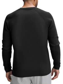 Hugo Boss Men's Round Neck Long Sleeve Casual Versatile T-Shirt - 001 Black - View 2
