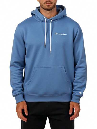 Champion Men Letter Printed Long Sleeve Drawstring Hooded Casual Sweatshirt