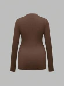 Modmama 秋装，秋季服装，孕妇装 秋季服装 孕妇装 休闲纯色立领修身T恤 孕妇衬衫 孕妇衬衫 长袖孕妇上衣 弹力孕妇衬衫 长袖孕妇衬衫 - 彩色 - 查看 12