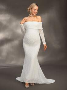 Cheriluna Maternity 孕妇装圣诞节优雅派对婴儿洗礼派对拍摄礼服