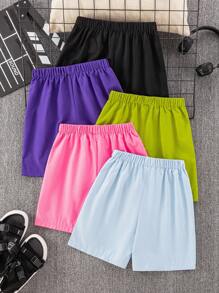 Quần short nhiều màu sắc thường ngày cho bé trai tuổi mới lớn, 4/5 chiếc/bộ, Mua một tặng một - Nhiều màu - Xem 3