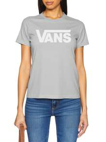 Vans Flying V 圆领 T 恤 FLYING V EVENING HAZE - 淺灰色 - 查看 1