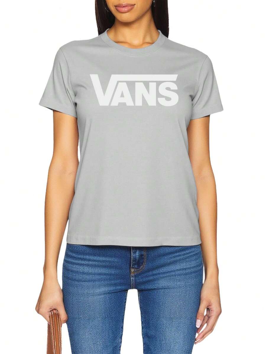 Vans Flying V 圆领 T 恤 FLYING V EVENING HAZE - 淺灰色 - 查看 1