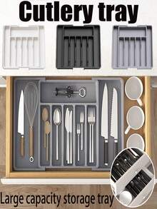SHEIN 1 Khay đựng dao nĩa, Hộp đựng đồ ăn, Hộp đựng đồ ăn Giáng sinh, Bộ đồ ăn du lịch, Khay đựng đồ ăn có thể thu gọn, Hộp đựng đồ ăn dung tích lớn, Hộp đựng, Hộp đựng đồ trên mặt bàn bếp, Phụ kiện nhà bếp, Đồ trang trí nhà bếp, Thích hợp cho ngăn kéo nhà bếp, Thích hợp để đựng thìa, đựng nĩa, đựng dao, đựng đũa, Quà sinh nhật, Quà tặng mẹ, Quà tặng Ngày của mẹ, Quà tặng Giáng sinh, Quà tặng Halloween, Quà tặng Lễ tạ ơn, Quà tặng năm mới - Nhiều màu - Xem 1