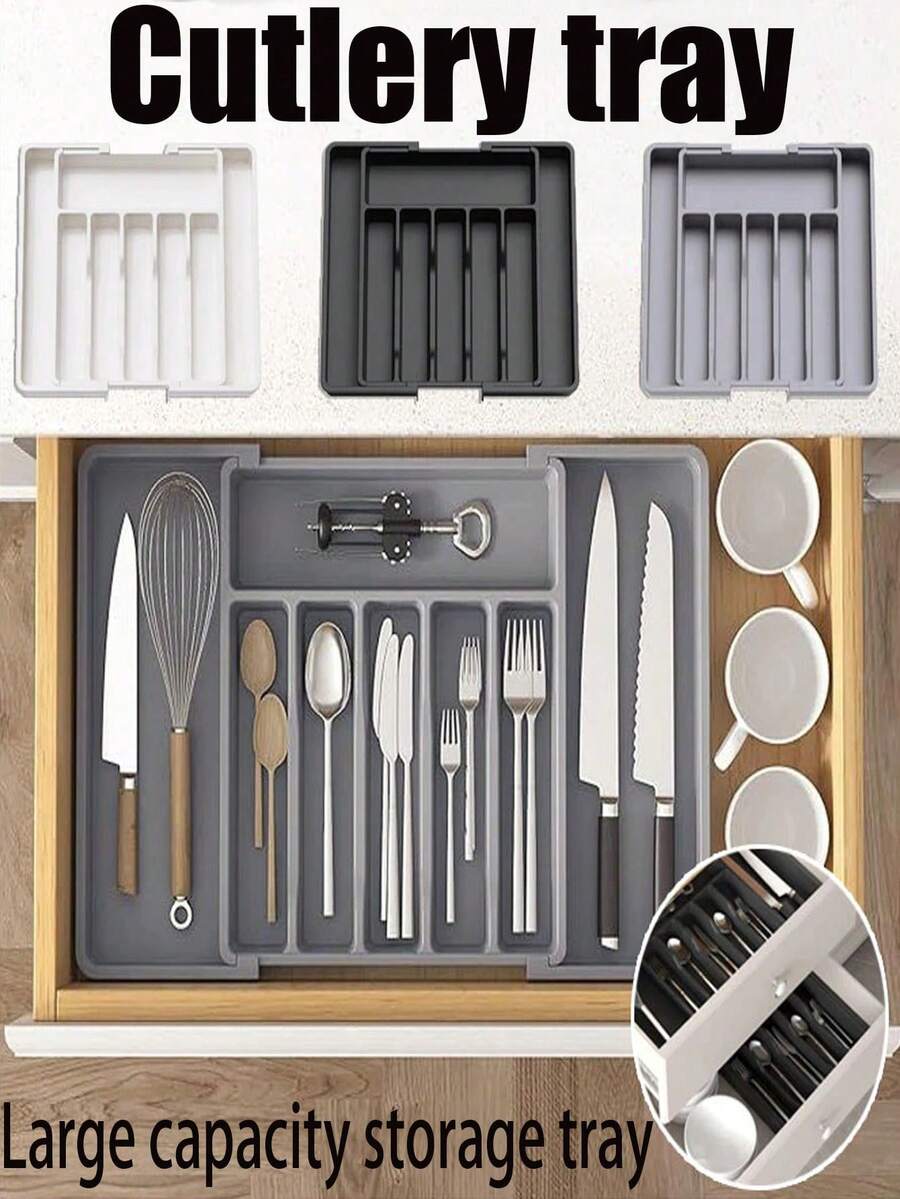 SHEIN 1 Khay đựng dao nĩa, Hộp đựng đồ ăn, Hộp đựng đồ ăn Giáng sinh, Bộ đồ ăn du lịch, Khay đựng đồ ăn có thể thu gọn, Hộp đựng đồ ăn dung tích lớn, Hộp đựng, Hộp đựng đồ trên mặt bàn bếp, Phụ kiện nhà bếp, Đồ trang trí nhà bếp, Thích hợp cho ngăn kéo nhà bếp, Thích hợp để đựng thìa, đựng nĩa, đựng dao, đựng đũa, Quà sinh nhật, Quà tặng mẹ, Quà tặng Ngày của mẹ, Quà tặng Giáng sinh, Quà tặng Halloween, Quà tặng Lễ tạ ơn, Quà tặng năm mới - Nhiều màu - Xem 1