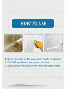 SHEIN 1pc 3pcs Tile Cleaner, Bathroom Tile Floor Marble Bright Strong Dirt Remover