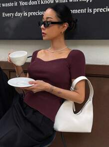 DAZY 甜心領肋織上衣