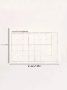 SHEIN 1PC Monthly Planner, Stationery And Gift Wrapping Supplies, Simple Schedule Planner, Sticky Notes, Monthly And Weekly Plans, Tearable Sticky Note Pad, School Supplies, Back-To-School Supplies, Notebook, School Notebook, Aesthetic School Book Monthly Planner Sticky Note Pad Self-Filling Calendar Planner - monthly planner - View 4