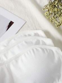 Bộ 3 áo ống cho bé gái tuổi teen, phong cách tối giản thoải mái với áo lót bandeau có đệm chống trượt - trắng - Xem 4