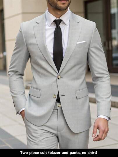 Manfinity Bizformal 男士商务通勤西装外套和裤子套装