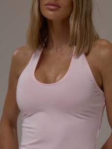 MUSERA ESSENTIALS Áo croptop cổ yếm xẻ sâu gợi cảm, kiểu dáng thường ngày, thích hợp mặc ở sân bay, đi nghỉ mát, mùa xuân hè. - Hồng - Xem 2