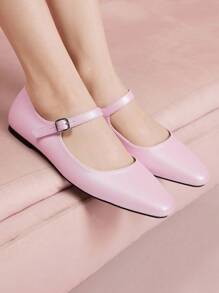 CUCCOO DOLLMOD Women's Sweet&Charming Pink Crystal Design Flats - Pink - View 1