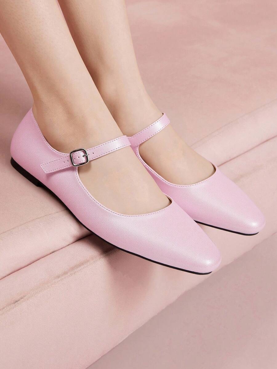 CUCCOO DOLLMOD Women's Sweet&Charming Pink Crystal Design Flats - Pink - View 1