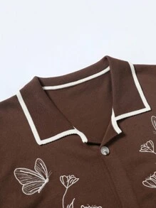 Chillumni Men's Casual Button Up Loose Fit Long Sleeve Cardigan