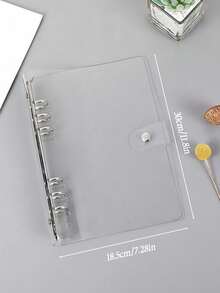 SHEIN 1 创意账本，PVC，触感活页本，笔记透明笔记本外壳 - 無色 - 查看 14