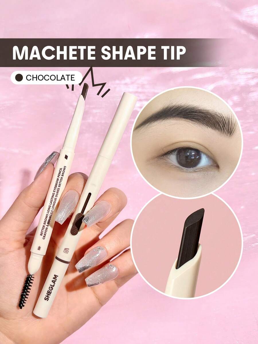 SHEGLAM Better Brows 持久眉筆-巧克力色防水自動眉筆易上色絲滑造型勾勒填充眉妝 品牌 美容 化妝 化妝品 適合女性與女孩 完美搭配夏季春季 Y2K 時尚 流行 生日 母親節禮物 假期 派對準備就緒 最佳顏色 - Chocolate - 查看 1