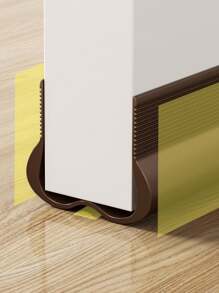 Adjustable Plastic Door Draft Stopper Draft Proof Noise Reduction Insect Protection Waterproof Soft PVC Bottom Gap Seal Soundproofing Easy Install For Home Doors Protection Bottom Protector Weather Strip Home Improvement Indoor Use