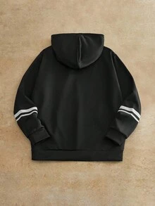 Manfinity VCAY 2 件套男士休闲针织连帽衫运动服男士黑色两件套运动服套装男士黑色连帽衫和慢跑裤套装男士黑色运动服套装男士黑色运动服黑色两件套男士男士黑色两件套男士连帽衫和运动裤套装男士运动服套装男士慢跑裤套装男士两件套运动服 - 黑色 - 查看 6