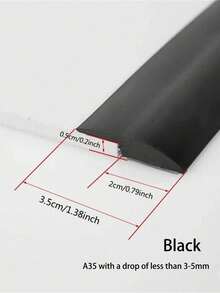 SHEIN 1pc Length 39.37inch PVC Self-Adhesive Protective Floor Mat Flat Buckle Bar Strip Suitable For Floor Door Sill Seam Edge Decoration Home Decor