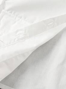 Young Girl Solid Color Woven Crop Shirt With Dual Pockets, Casual,Great For Casual & Daily Wear & School Daily - Apricot - View 7