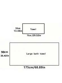 1 件灰色聚酯纤维菠萝格加大浴巾 90*170cm 或小毛巾 34*75cm 男女家用成人适用，Ren 游泳浴巾速干，柔软吸水不褪色，适用于浴室酒店家居浴室装饰夏季