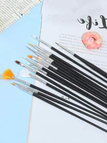 15PCS Fine Line Drawing Pens Set - Dual Tip Waterproof Ink Artists Tools For Sketching, Illustration & Journaling, Includes Micro Liners + Brush Markers - Black - View 2