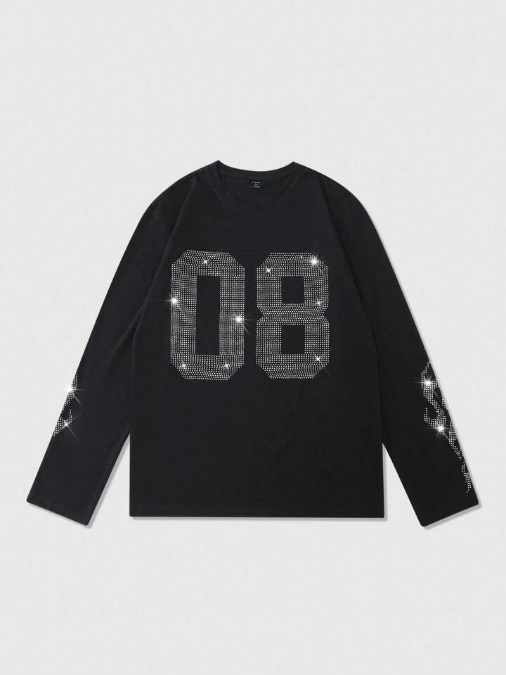 Our Prep Men's Rhinestone Embellished Long Sleeve T-Shirt is such