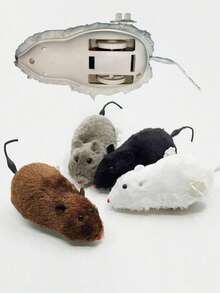 1pc Cat Toys Tease Cats And Mice Plush Simulation Self-Hilarity To Relieve Boredom And Eliminate Kittens Teasing Cat Pet Supplies