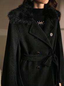 MOTF PREMIUM Mantel Wol Berikat - Hitam - View 9