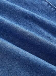 Girlism 青少年女孩休闲无袖情人节牛仔长裙、情人节连衣裙、情人节连衣裙、秋冬服装、返校返校服装、万圣节服装、圣诞节服装、教师服装 - 中等水洗藍 - 查看 5