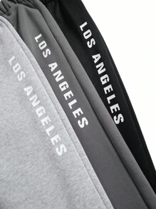 Teens' Multi-Combination Casual Waistband Drawstring Letter Print Jogger Sweatpants Chic Outfits For Autumn/Winter Fall