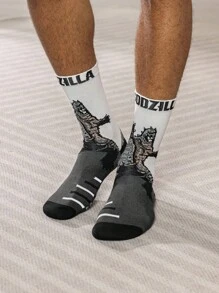 GODZILLAxKONG X SHEIN Herren Crew Socken