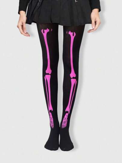 Grunge Punk 1pc Halloween Women High Elasticity Tights/Pantyhose/Leggings