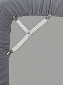 4pcs Bed Sheet Holder Strap, White Fitted Sheet Strap For Bedroom