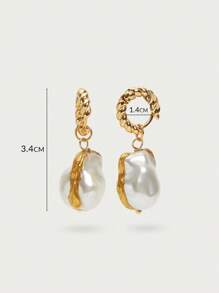 Opalesca 1 Cặp bông tai kim loại dạng dây độc đáo, kết cấu ngọc trai/xà cừ, thanh lịch, dễ thương, sang trọng cho đám cưới, công việc, tiệc tùng, thường ngày, ngày lễ, kỳ nghỉ, cắm trại, Y2K, dành cho mẹ, phụ nữ, trẻ em gái, mùa thu, mùa đông, lễ hội, ngày lễ, kỳ nghỉ, tiền cũ, Halloween - Vàng - Xem 5