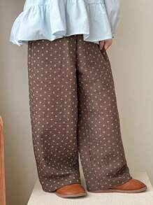 Dazy Kids Young Girl Fall Allover Print Pants