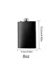 1pc Black Stainless Steel Hip Flask For Outdoor Camping Portable Liquor Bottle - Black - View 17