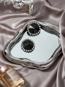 SHEIN Rivet Embellished Leather Nipple Cover - Black - View 2