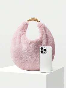 MOTF PREMIUM WOMEN'S HANDBAG, FASHIONABLE, ELEGANT, SHOPPING, PARTY, VACATION - 淺粉色 - 查看 4