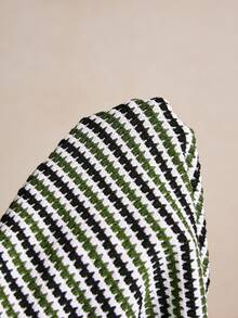 Poéselle Conjunto de 2 piezas elegante de chaleco de mujer de una sola hilera a rayas y shorts