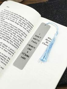 1 件不锈钢书签，适合女性书迷书呆子书签，带流苏，适合生日圣诞节礼物女性朋友闺蜜她的辣读者书虫阅读礼物读书俱乐部礼物返校