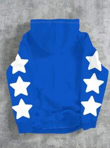 SHEIN Bolty Christian Blue Sweatshirt For Tween Boys With Long Sleeves And Bold Walk With God Design God Sweatshirt Walk With God Sweatshirt Christian Sweatshirt Star Sweatshirt,In Fall/Winter - Blue - View 2