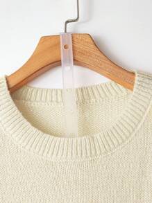 EMERY ROSE Plus Size Casual Crew Neck Long Sleeve Pullover Sweater Fall Winter Cloth For Women Autumn