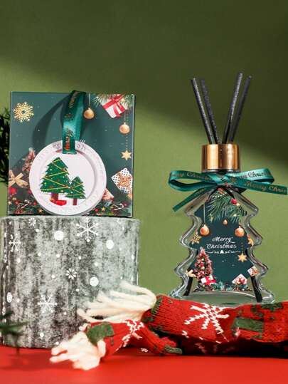 Joivida 1 pezzo Diffusore di aromaterapia natalizio, confezione regalo di oli essenziali senza fiamma, articoli per l'atmosfera natalizia domestica, compresse di aromaterapia natalizia, aromaterapia per abbigliamento, aromaterapia per la camera da letto, decorazione per la casa