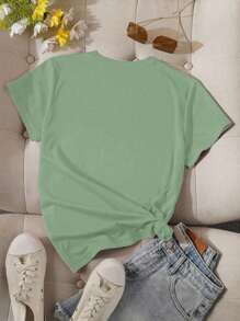 EMERY ROSE 加大码刺绣蜜蜂T恤、蜜蜂T恤、园丁衬衫、春季衬衫、拯救蜜蜂T恤、蜜蜂爱好者礼物、养蜂人礼物、衬衫、女士T恤 - 薄荷綠 - 查看 2