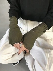 FRIFUL 女士圆领插肩拼接撞色拼接透明面料长袖宽松休闲套头衫，适合秋季