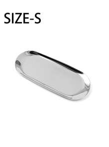 Cirelle 1 khay đựng đồ trang sức hình trái tim bằng kim loại sang trọng màu bạc, dùng để trang trí nhà cửa, đĩa đựng đồ thủ công, dùng để sắp xếp đồ trên bàn, hình bầu dục (7in/8.7in/10.2in) - Bạc - Xem 10