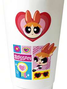 THE POWERPUFF GIRLS X SHEIN Blossom Pattern Paper Cup - Cartoon Party Cups, Heat-Resistant Drinkware - Multicolor - View 7